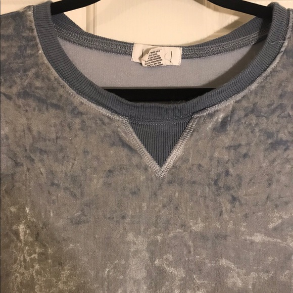 SOLD Velvet Blue Sweater - Picture 4 of 4